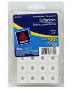 Avery 66734 Ave-66734 Refuerzos Blancos 06cm (560 Etiquetas)