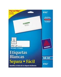 Avery 8162 Ave-8162 Etiqueta Bca. Inkjet 1 3 X 4in (350 Etiquetas)
