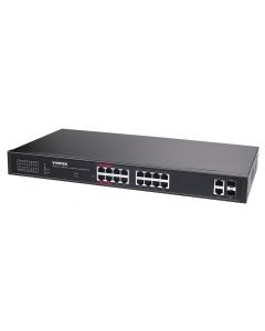 Vivotek AW-GEL-205A-260 us/16xge poe 2xge utp sfp lite managed switch, 802.3