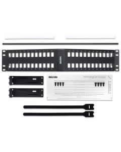 Belden AX104601 kconn angled pp 48 2u - keyconnect patch panel port, blk (empty)