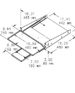 Hoffman p19kbpvt Keyboard Shelf, Pivoting