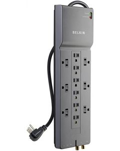 Belkin be112230-08 Supresor De Picos 3940 Joules;rj11;12 Salidas8;gris Oscuro