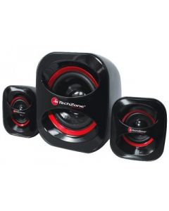 Techzone tzspk2.1 Bocina  Negro Con Rojo
