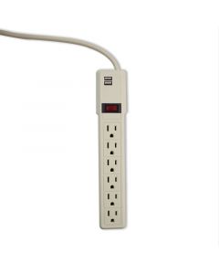 Smartbitt sbss-550j6usb Supresor De Picos 550j  6 Conta Cable 45 Cm Calibre 16awg 2 Usb 1a