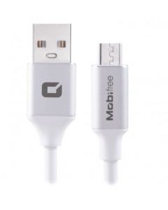 Mobifree mb-923606 Cable Usb A Micro  1m - Carga Y Transferencia De Datos, 2.0, Usb, Macho Macho, 1 M, Color Blanco