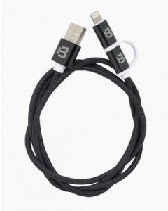 Blackpcs cablmlt-1 Cable Usb 2 En 1 - Usb, Micro  Lightning, Macho Macho, M, Negro