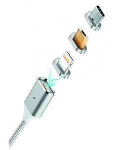 Blackpcs casmutm-2 Cable Usb - Usb, 3 En 1, 1 M, Plata