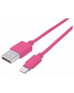 Manhattan 394222 Cable Ilynk Lightning Rosa Apple 1 M