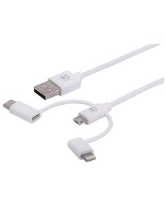 Manhattan 353434 Cable De Carga Y Datos Usb 3 En 1 -