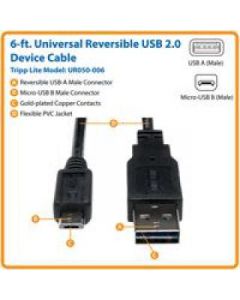 Tripp Lite ur050-006 Cable Usb 2.0 Tripp-lite De Alta Velocidad (reversible Tipo (a) Conetor 2 Micro (b) 5 Pines M M), 1.83 [6 Pies]