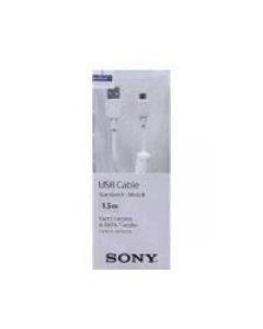 Sony cp-ab150/wc ww Cable Usb A Micro Con Nucleo De Ferrita  (150cm) Color Blanco