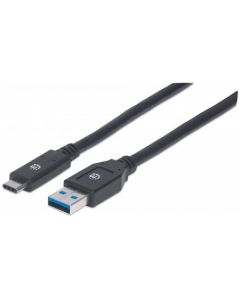 Manhattan 354981 Cable Usb 3.1, Gen 1, A Macho  C Macho, 5 Gbps, 3 M, Negro