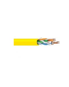 Belden 2412 0041000 cable utp cat6 forro pvc amarillo  cmr 4 pares 350 mhz calibre 23awg 100%cobre uso interior especial para instalaciones seguridad, cctv, video, datos, redes ethernet certificable bobina 1000 pies 305 metros