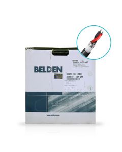 Belden 5340U1 002A1000 cable de la seguridad y del sonido, 1pr/18 awg tc, cinta waterblock, pvc rojo