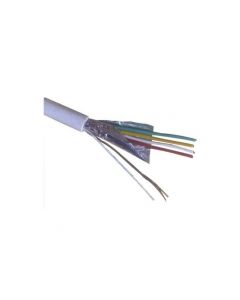 Belden 5200UE 008U1000 cable para seguridad y sonido forro pvc gris cmr riser 2c/16awg 2 conductores calibre 16 awg 100% cobre