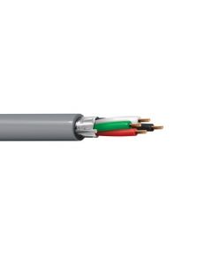 Belden 5202FE 0081000 cable para seguridad y sonido forro pvc gris cmr riser 4 conductores calibre 16 awg multifilar 100% cobre blindado