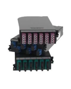 Belden fc3h12ldfs Cassete Uhd Om3 Con Charola De Empalme 12 Puertos Lc Duplex Color Aqua