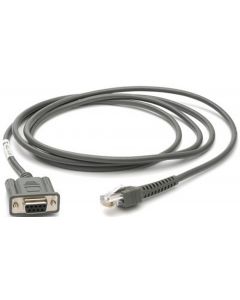 Zebra CBA-R71-C09ZAR cable de serie Negro 2,8 m RS232 DB9