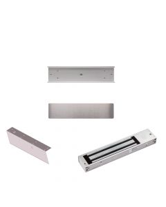 Axceze mlu20 kit Mzlc620 1x Chapa Magnetica Ax-m620t + Bracket Tipo U Ax-m620-u +1x L Ax-m620-l Para Puerta De Vidrio Con Marco Temporizador