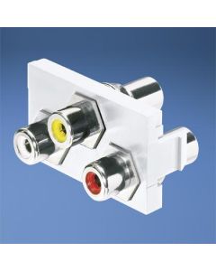 Panduit chr3wyriw 13 Insert 3 Rca Couplers (wyr) Off Wh