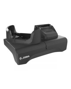 Zebra CRD-NGTC5-2SE1B evmemc tc53tc58 1-slot and spare battery usb cradle includes power supply dc cable shims requires ac line cord 23844-00-00r can be converted to ethernet with mod-mt2-eu1-01