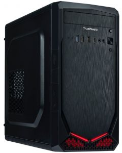 Acteck tb-924887 Gabinete Iron Truebasix  Micro Atx Mini Itx Thin Fuente De Poder 500 W Iluminacion Rgb Color Negro