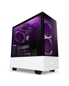 Nzxt ca-h510e-w1 Gabinete H510 Elite Compact Blanco-mate Media Torre Mini Itx, Micro Atx, Atx Cristal Templado Rgb Gamer