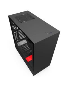 Nzxt ca-h510i-br Gabinete H510i Compact Negro-rojo Media Torre Mini Itx, Micro Atx, Atx Cristal Templado Rgb Gamer