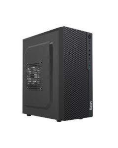 Quaroni qcmt08 Gabinete Mini Torre Frente De Abs Negro Tipo Rejilla, Factor Forma Atx Y Micro Itx, Fuente Poder Incluida 400w