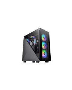 Thermaltake CA-1S2-00M1WN-01 gabinete divider 300 tg  argb, negro media torre mini itx, micro atx, cristal templado, gamer