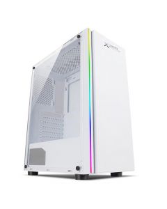Otros XZCGB04W xzeal gabinete gamer xz115 atx blanco rgb tg 2 ventiladores