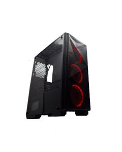 Naceb ev-1013r Gabinete Gamer Keops Full Atx 3 Ventiladores Frontales Rojos Crist