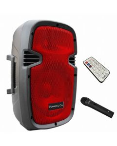 Power & Co xpl-8000rd Global Bocina Roja 4200w Bluetooth Sd Usb Aux In