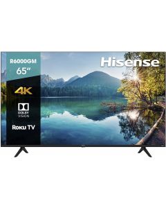 Hisense 65R6100GM tv led 65  smart 4k uhd roku 3hdmi 1usb 2 a. gtia