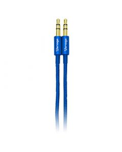 Vorago ac-365872-7 Cable De Audio Cab-108 3.5 Mm Redondo Metalico Azul