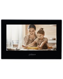 Dahua DHI-VTH2621G-P vth2621g-p - monitor ip touch de 7 pulgadas/ serie lite/ negro/ poe estándar/ 6&1 e&s alarmas/ uso interior/ modo no molestar/ h.265/ soporta hasta 4 frentes calle y monitores adicionales/