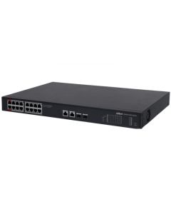 Otros DH-PFS3220-16GT-190 dahua pfs3220-16gt-190 - switch poe de 16 puertos gigabit  inteligente puerto rojo 90w 190 watts totales 2 sfp opticos protocolos poe:ieee802.3af, ieee802.3at, hi-poe, ieee802.3bt switching 52 gbps protección descargas