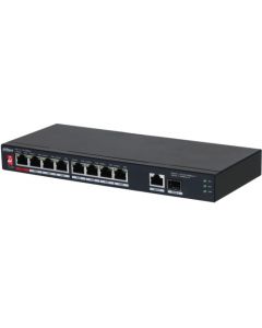 Dahua DH-PFS3110-8ET1GT1GF-96 switch poe de 10 puertos/ 8 puertos 10/100/ 1 puerto sfp 1000 mbps/ uplink 10/100/1000