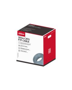Dahua DH-PFM920I-6F-C  bobina de cable utp/ 305m ftp cat6 / caja cat6, alimentación a través ethernet/ material conductor cobre libre oxígeno alta pureza/ cubierta exterior pvc personalizada/ clase retardante llama certificado
