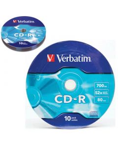 Verbatim 96250 Vb96250 Cdr 52x 700mb 10pk Wrap