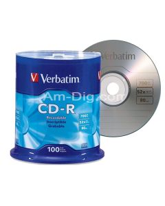 Verbatim vb94554 Cdr 52x 700mb Data Life 100pk Spindle
