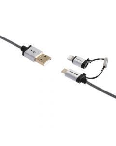Verbatim 99217 E99002b Vb99217 Micro Usb With Lightning Adapter-black