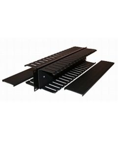 Belden 9512-1902-fr Organizador Horizontal 2 Ur Administracion Frontal Y Posterior Con Tapa Negro