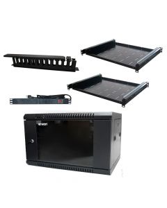 Enson kit de gabinete basico Con 1x Ens-rkgb6u + 2x Ens-rtm1u Ens-pdu6  Ens-cm14