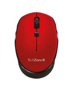 Techzone TZ19MOU01-INAR mouse optico inalambrico color rojo con acabado texturizado