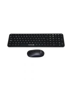 Techzone TZCOMBINA05 kit inalambrico mouse y teclado diseno de rueda cereza  negro