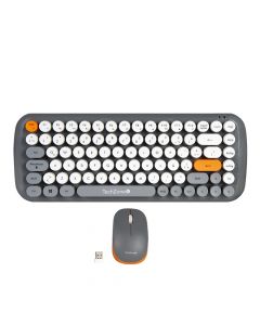Tech Zone TZ20COMB01-INA kit de teclado y mouse inalambrico techzone retro
