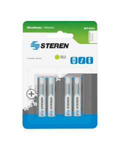 Steren bat-aaa4 Paquete De 4 Baterías Alcalinas Aaa 1,5 Volts