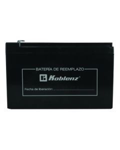 Koblenz ab12v9ah Batera De Repuesto Para No Break 12 V  9 Ah, Compatible Con 7016 Usb R, 7011 9011 13507 15007 7522 R Y 9022 R.
