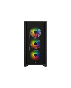 Corsair cc-9011204-ww Gabinete (cc-9011204-ww) Icue 4000x Rgb Negro Panel Cristal Templado Med-torre Sin Fuente